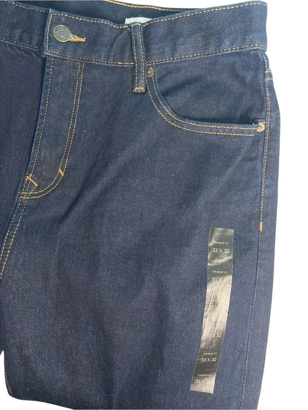 Banana Republic Regular Straight Leg Jeans Mens Size 33 X 32 Heritage Dark Wash